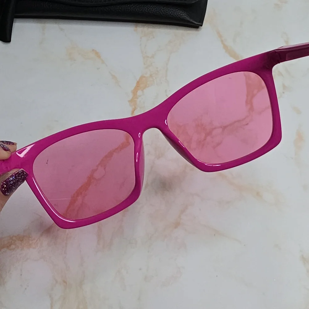 Balenciaga square barbie pink tinted sunglasses new